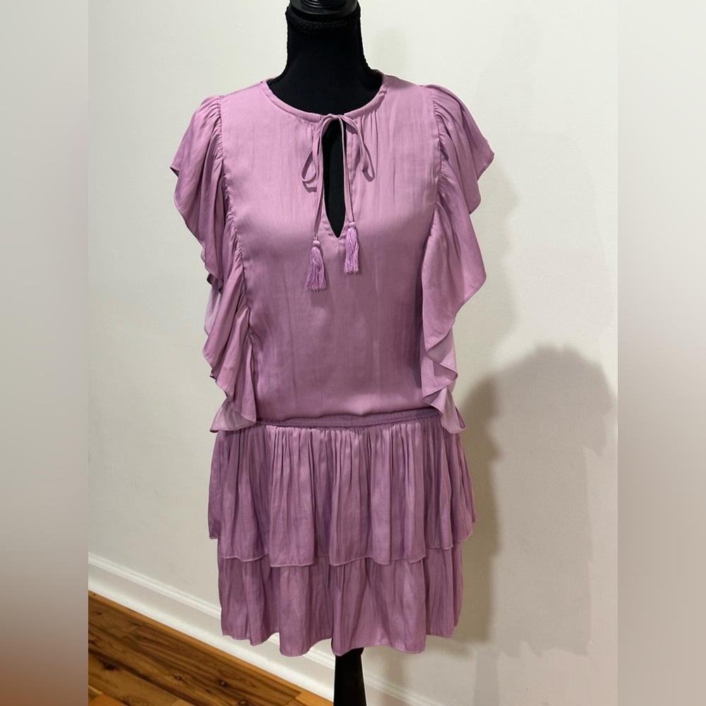 Mustard Seed. Lavender Ruffle Mini Dress
